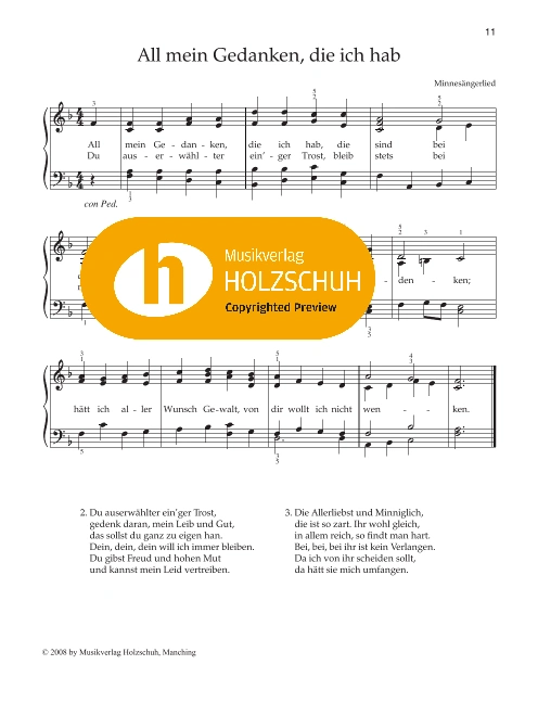 All mein Gedanken, die ich hab